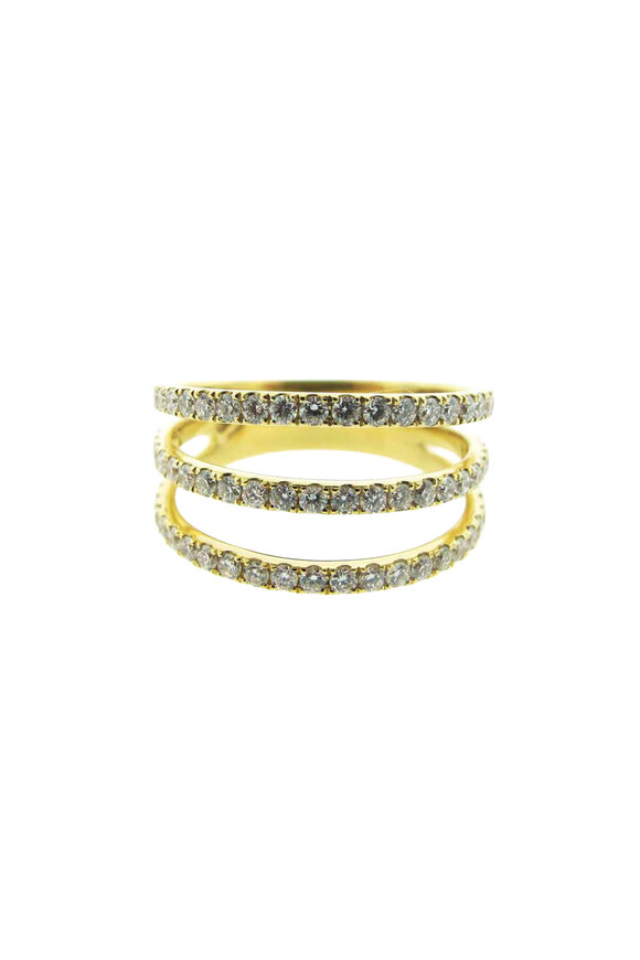 Loree Rodkin Triple Diamond Band Ring - view 1