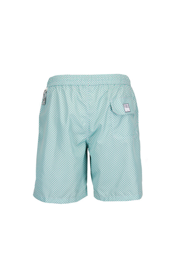 Fedeli Green Positano Airstop Stampato Swim Trunks - view 2