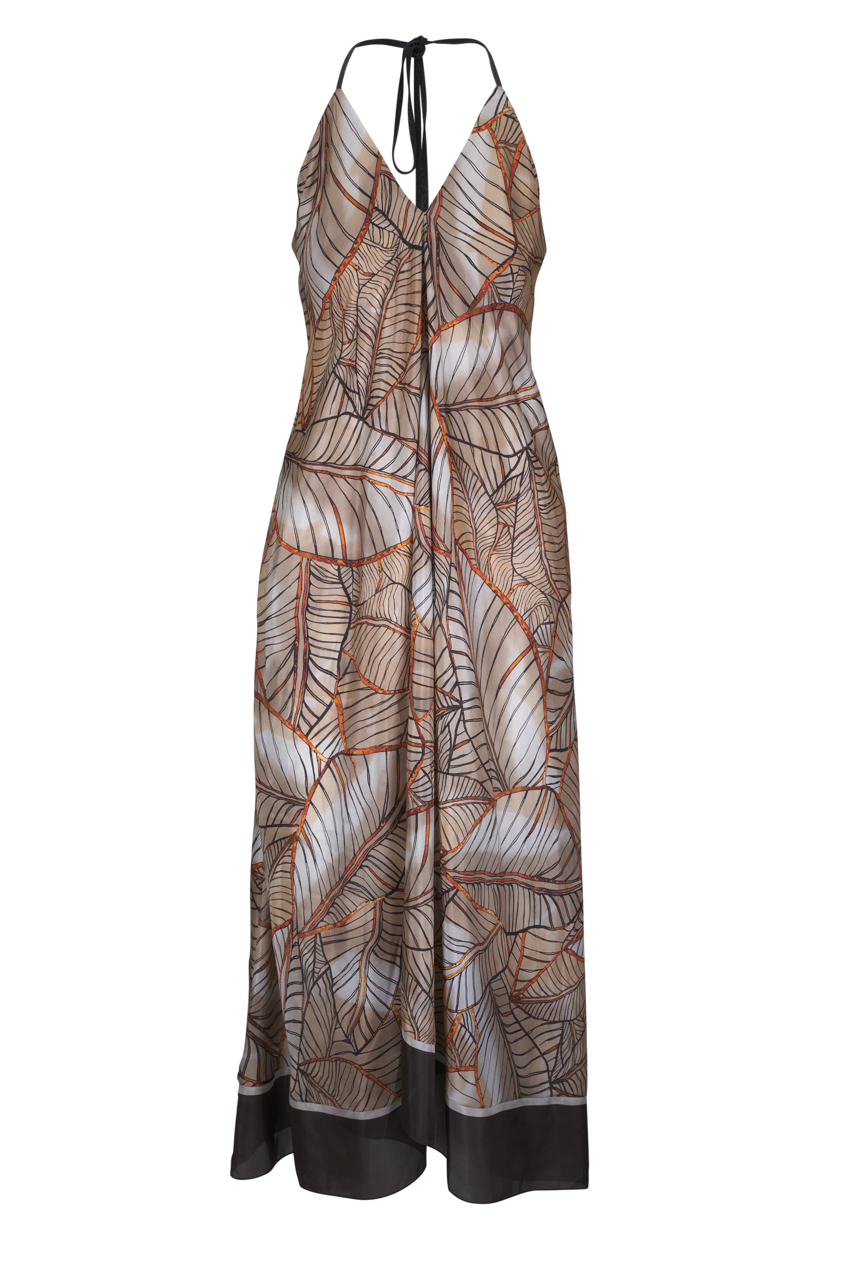 Brunello Cucinelli - Paprio Multicolor Silk Maxi Dress
