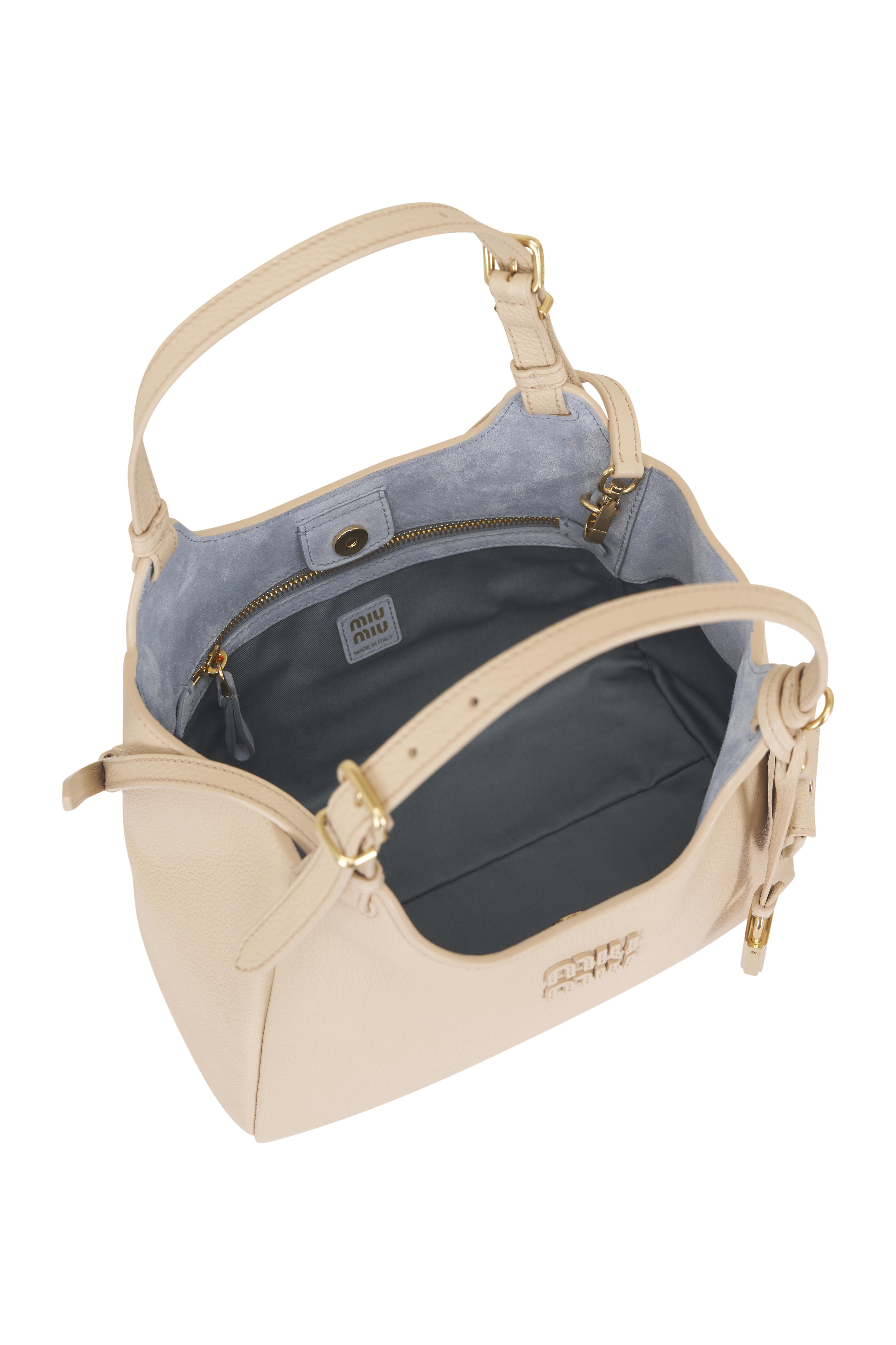 Miu Miu - Caramel & Larch Green Leather Shoulder Bag