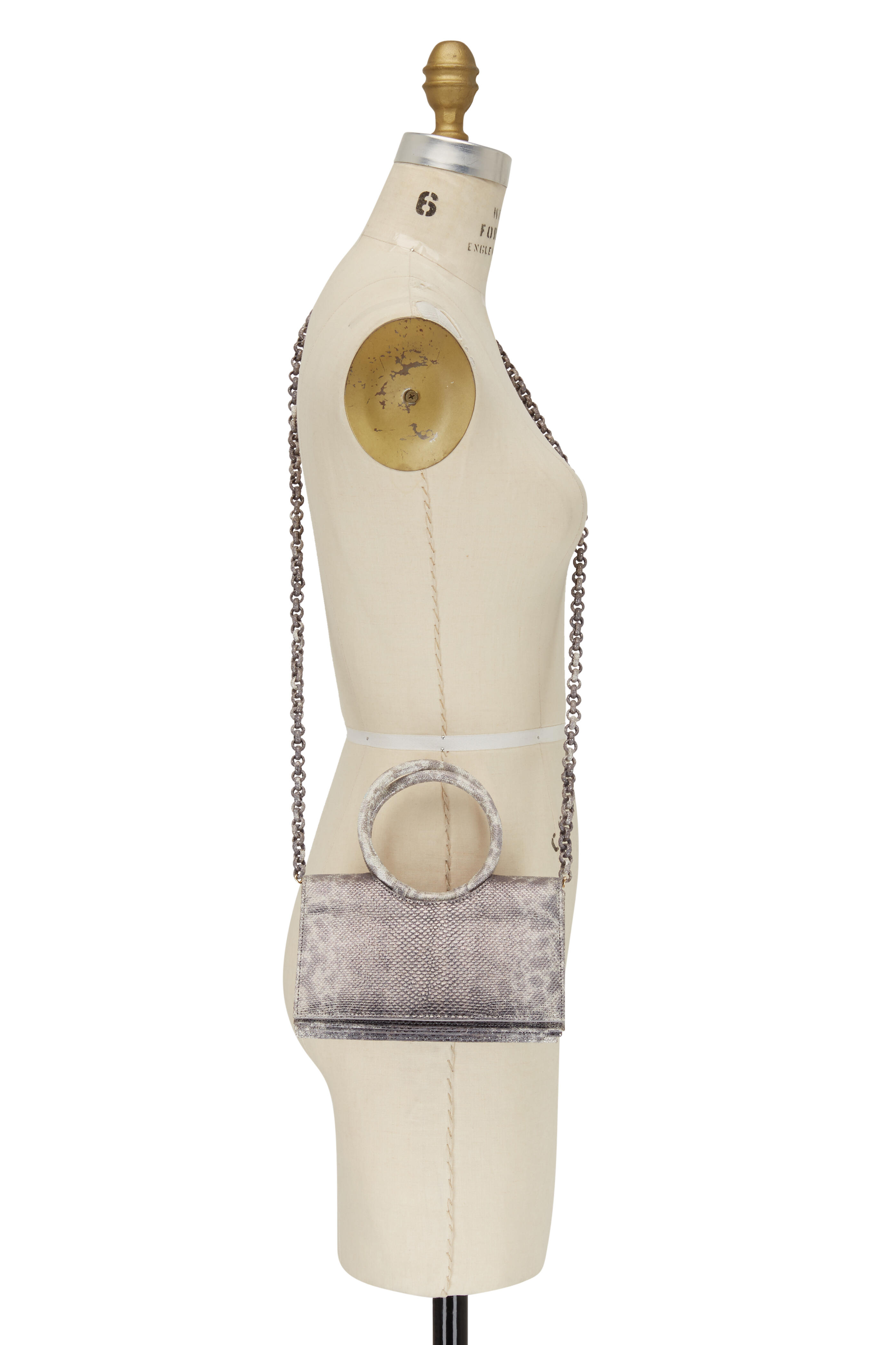 Nancy Gonzalez - Regina Rose Gold Crocodile & Karung Small Bag