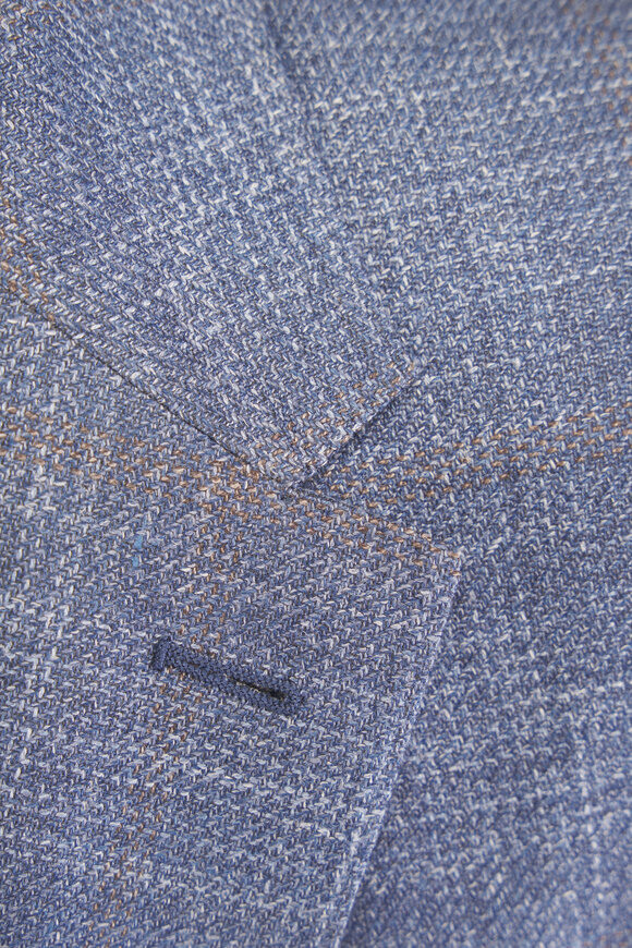 Zegna Sky & Gray Plaid Winter Crossover Sportcoat - view 3
