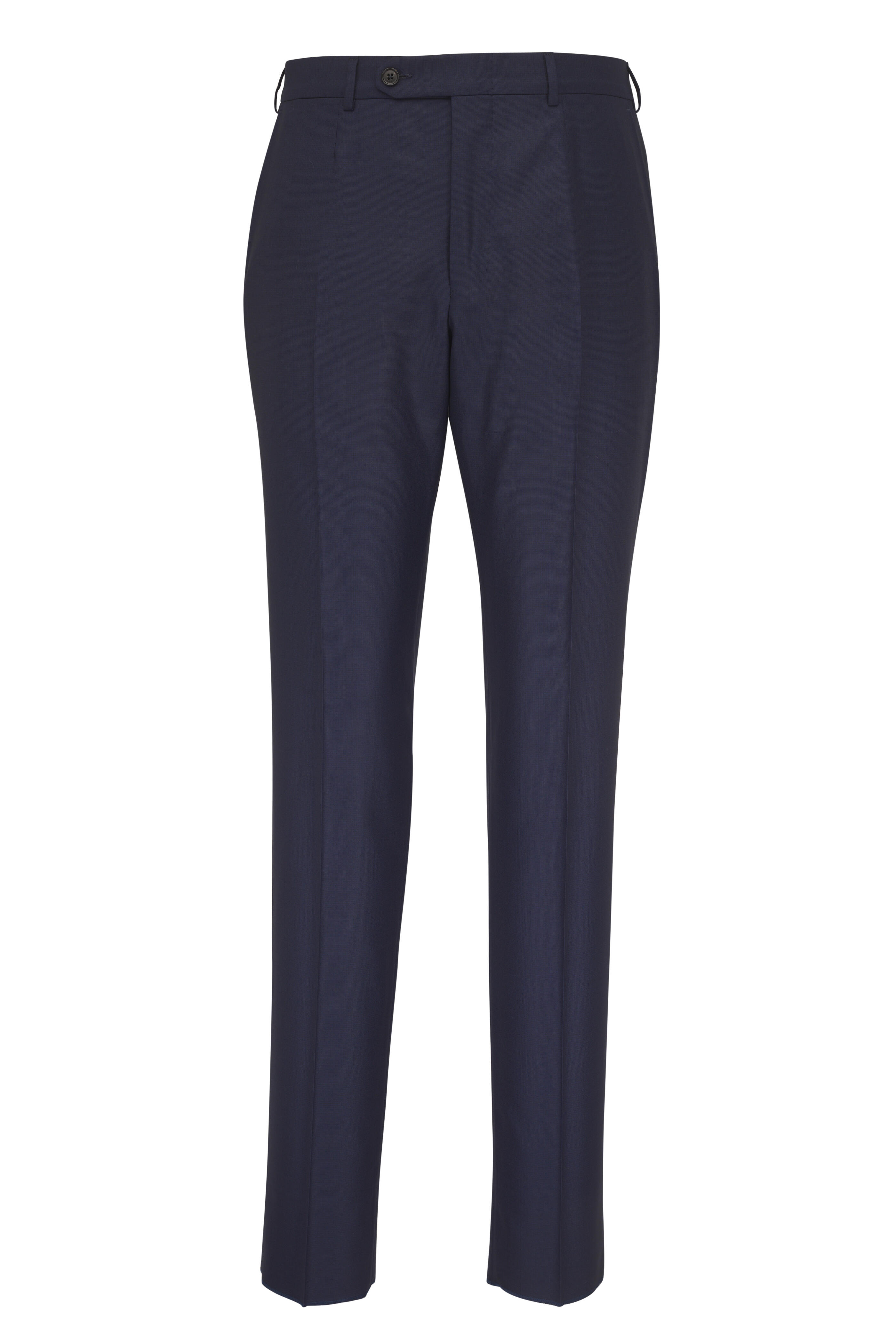 Zegna - Navy Blue Tonal Plaid Wool Suit - view 4