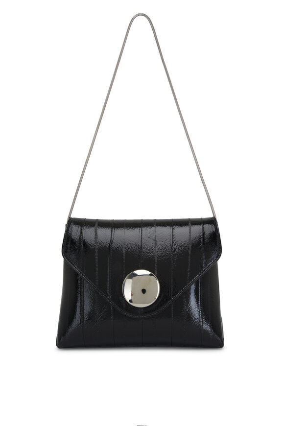 Khaite - Bobbi Black Eelskin Leather Shoulder Bag 