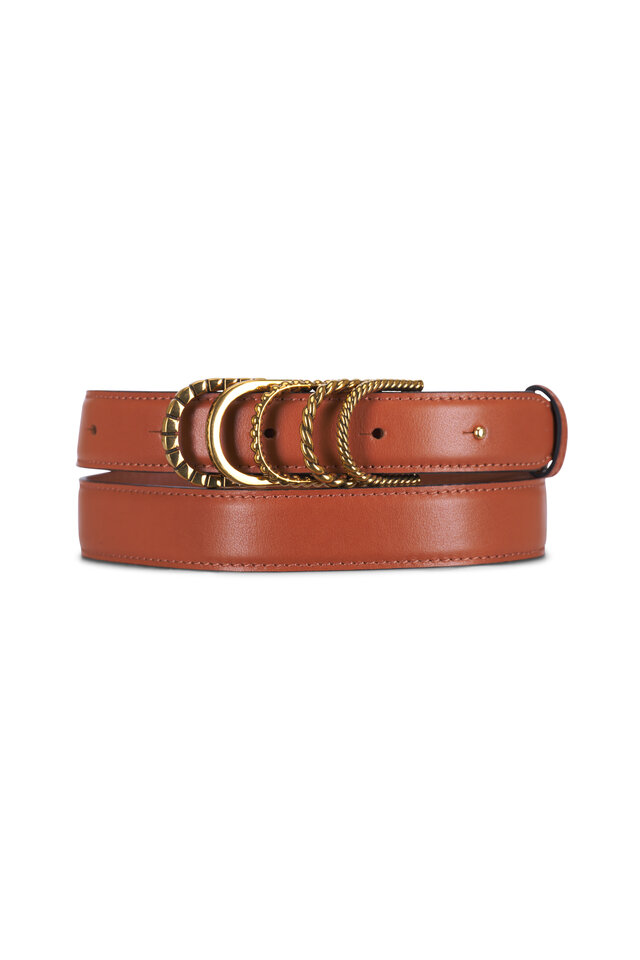 ベルト LOEWE DARK BROWN LEATHER BELT Leather belt in brown - Loewe | Mytheresa