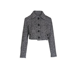 コート DOLCE & GABBANA WOOL TWEED COAT Single-breasted tweed coat in Black for Women