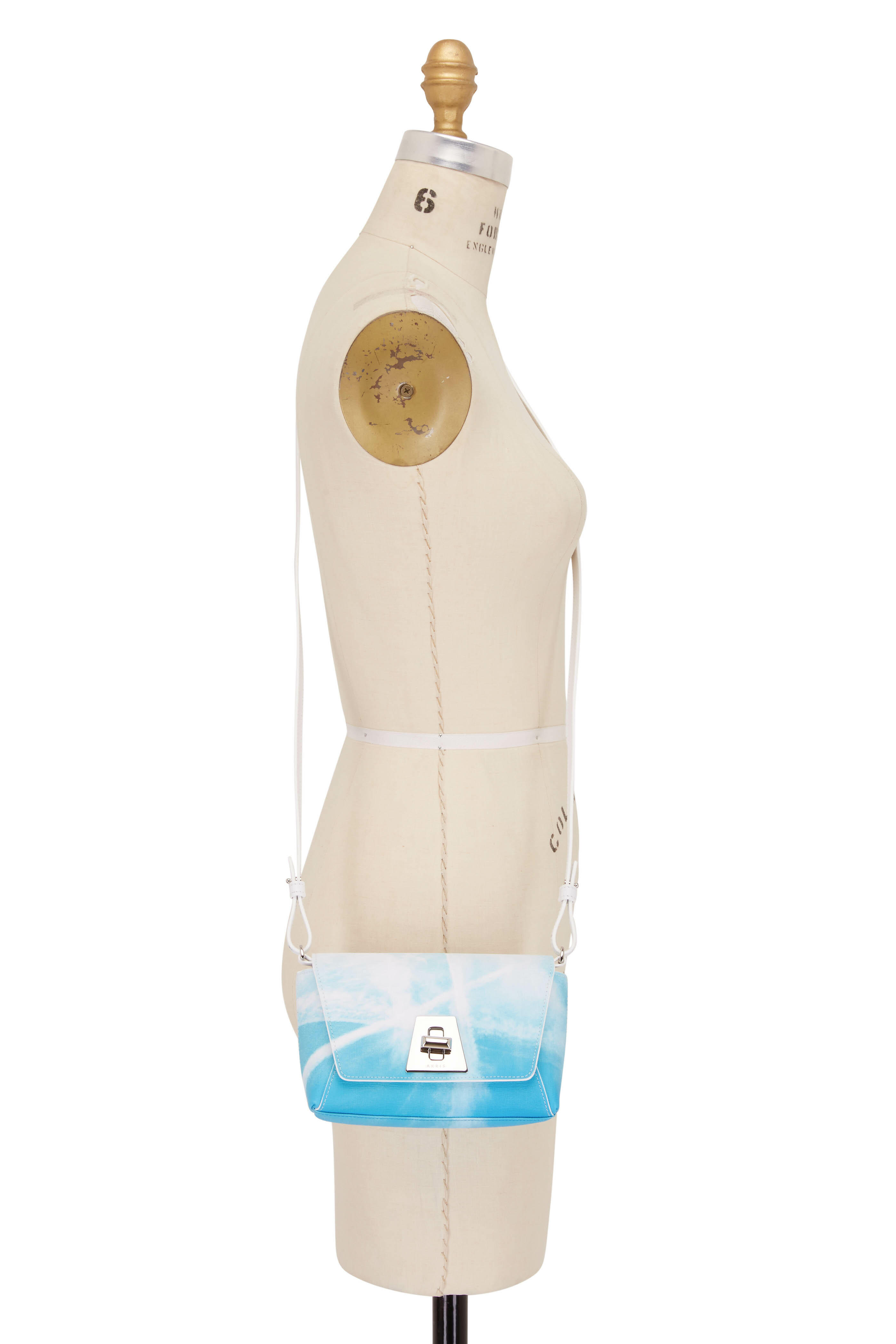 Akris - Anouk Sky Blue Print Little Crossbody Bag