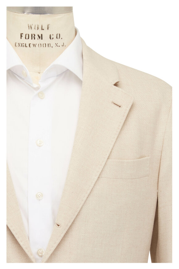 Brunello Cucinelli - Sand Wool, Silk & Linen Sportcoat