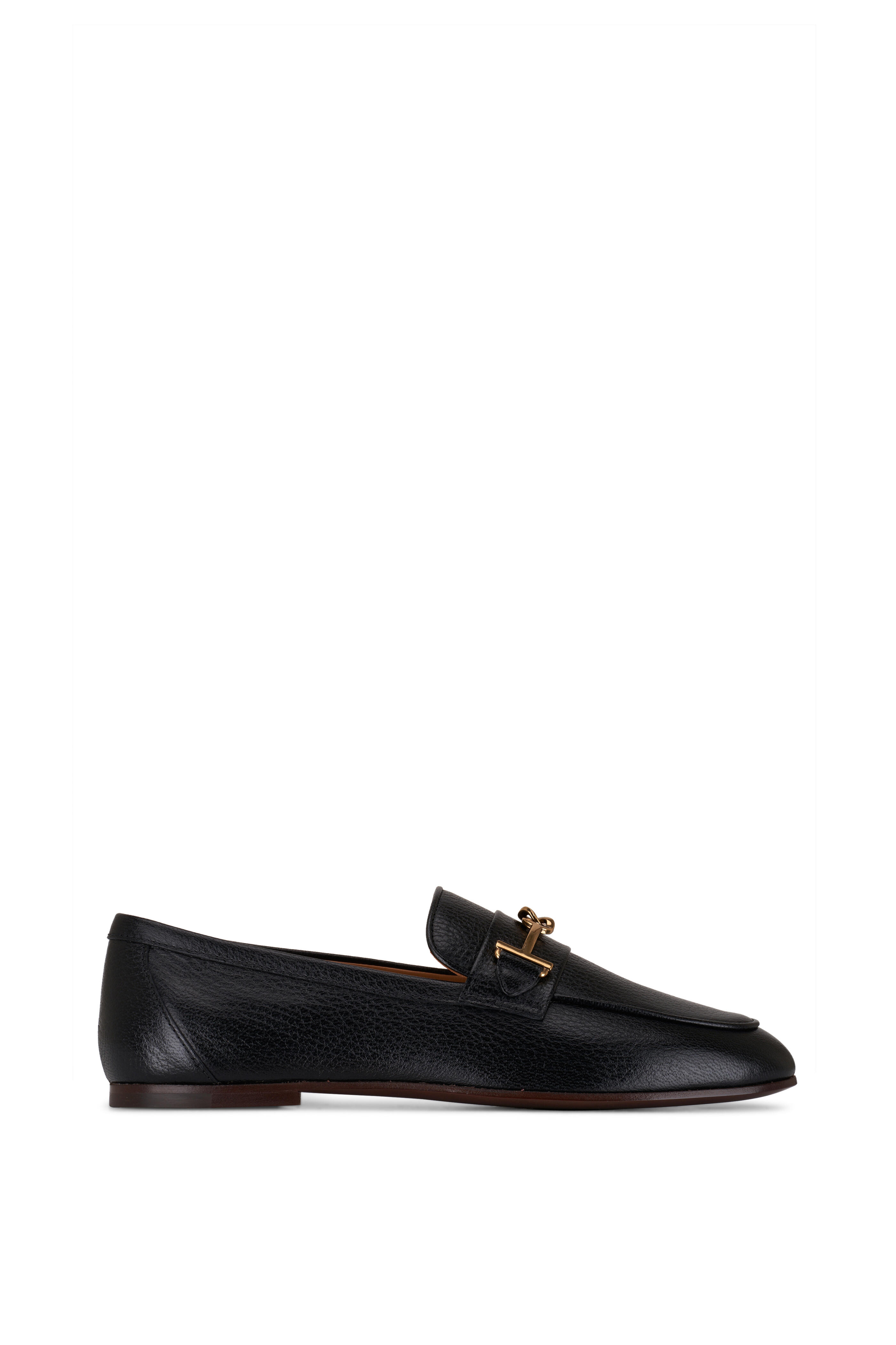 Tod's - Kate Black Leather Chainlink Loafer