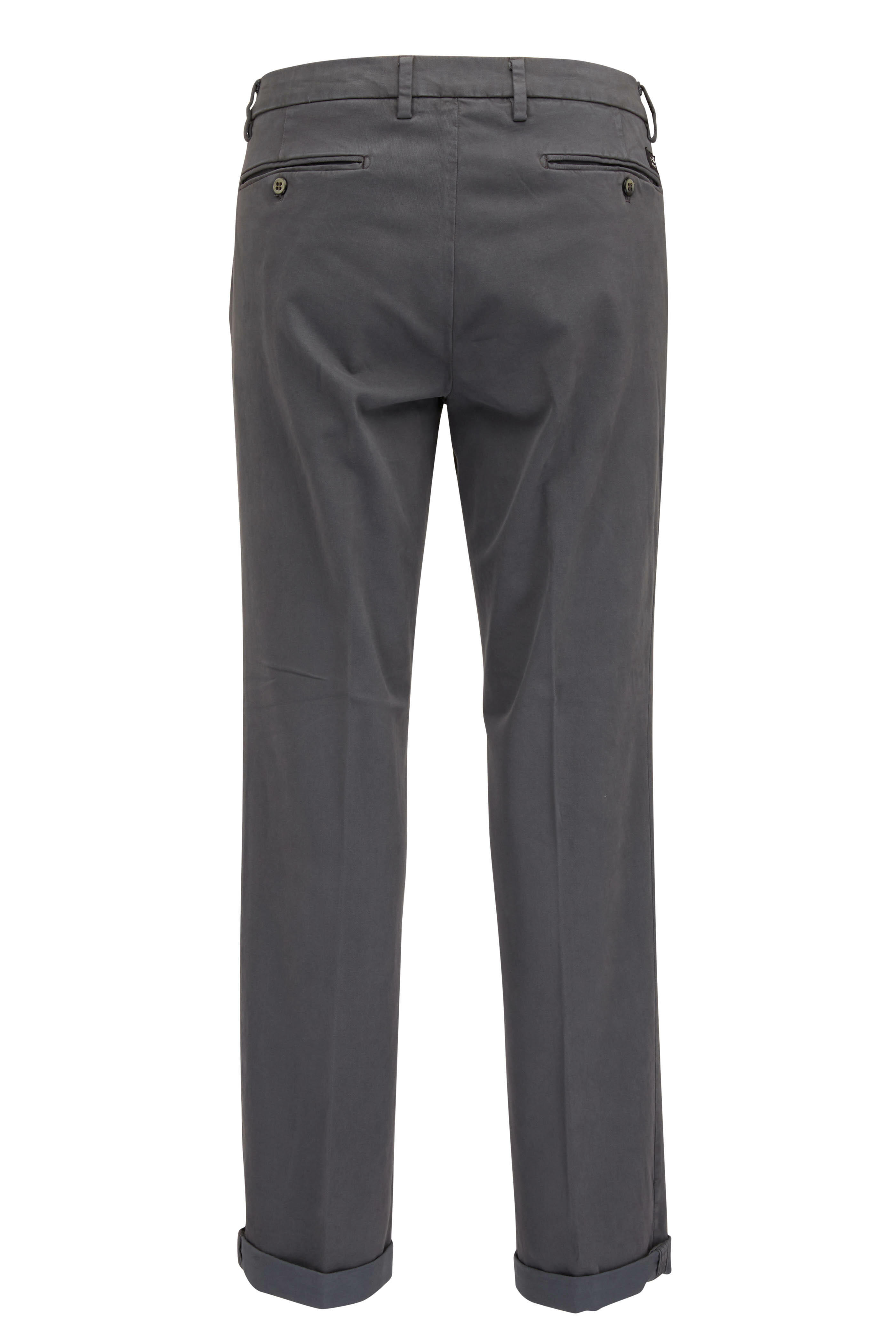 Masons - Charcoal Cotton Blend Stretch Chino
