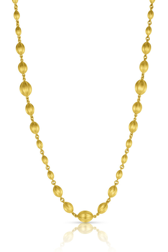 Leigh Maxwell 18k Yellow Gold Wave Bead Necklace