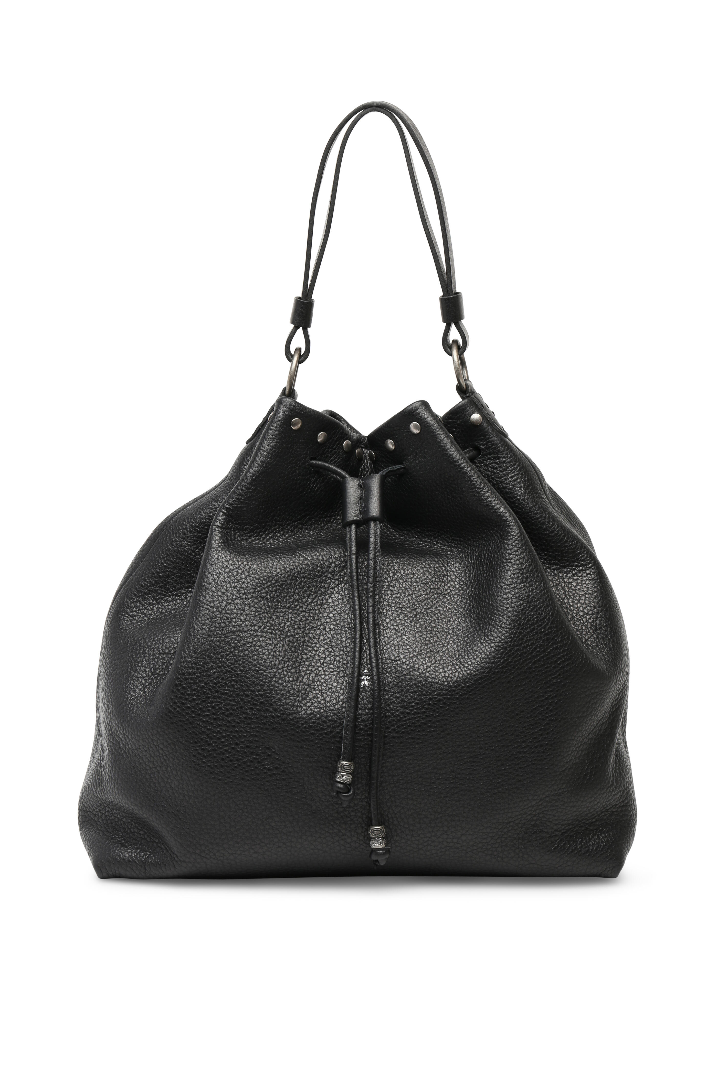 Saint Laurent Women's Mini Joe Black Quilted Monogram Bucket Bag | by Mitchell Stores