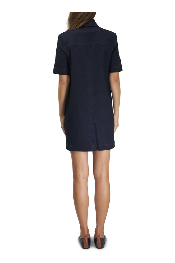 Veronica Beard - Koulis Midnight Wash Collared Dress