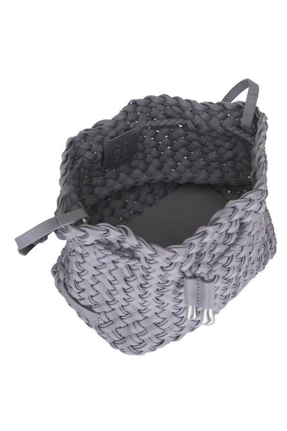 Naghedi Gramercy Marine Blue Woven Bucket Bag - view 4