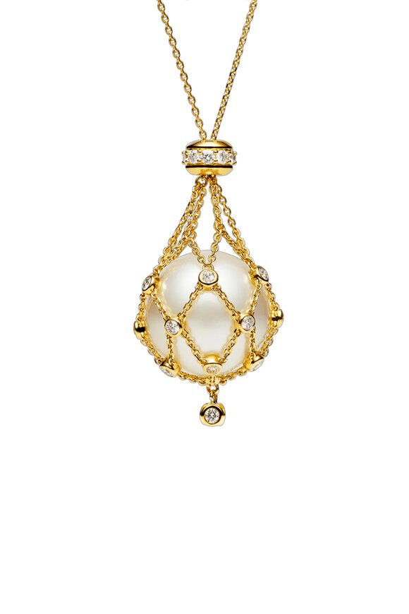 Paspaley Diamond Lavalier Pearl Necklace - view 2