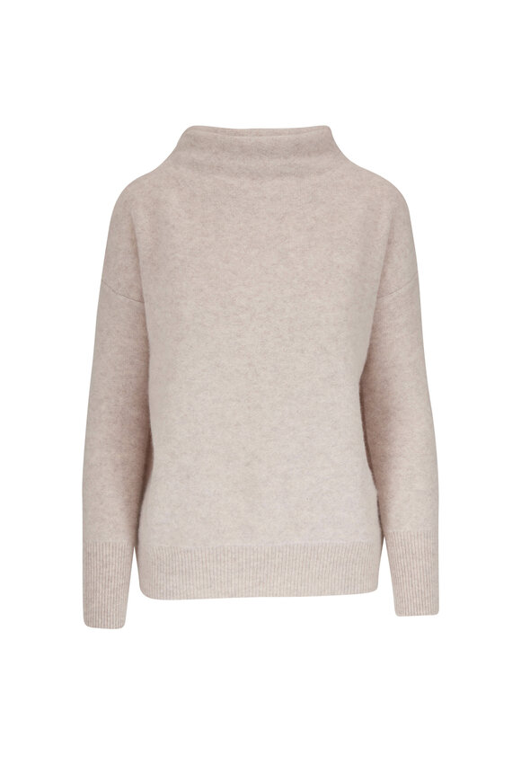 Vince Marble Plush Cashmere Funnel Neck Sweater