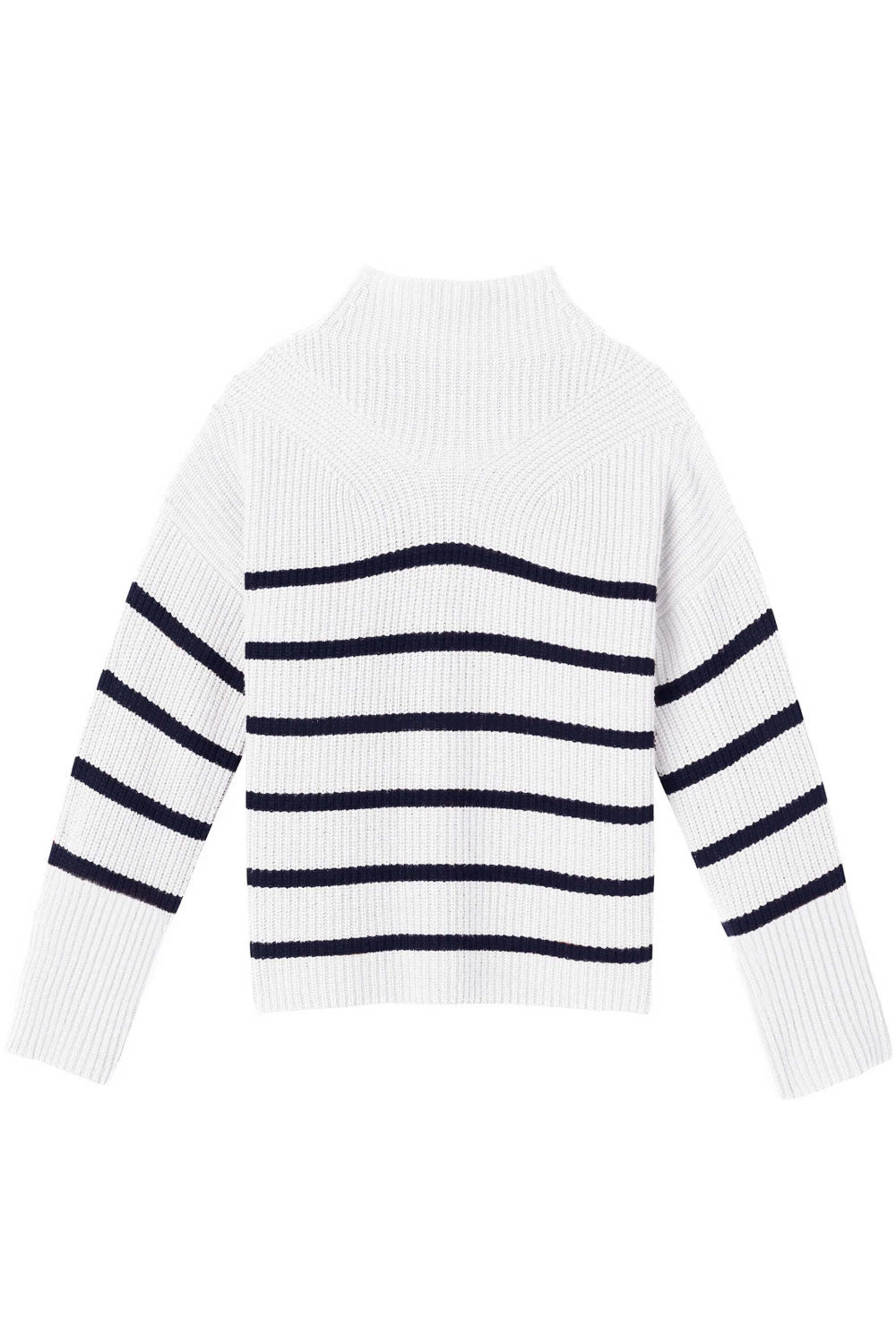 A.L.C. - Off White Navy Louise Wool Sweater