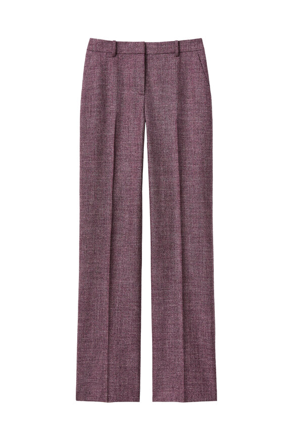 Lafayette 148 New York Gates Mulberry Multi Wool Mouline Pant - view 1