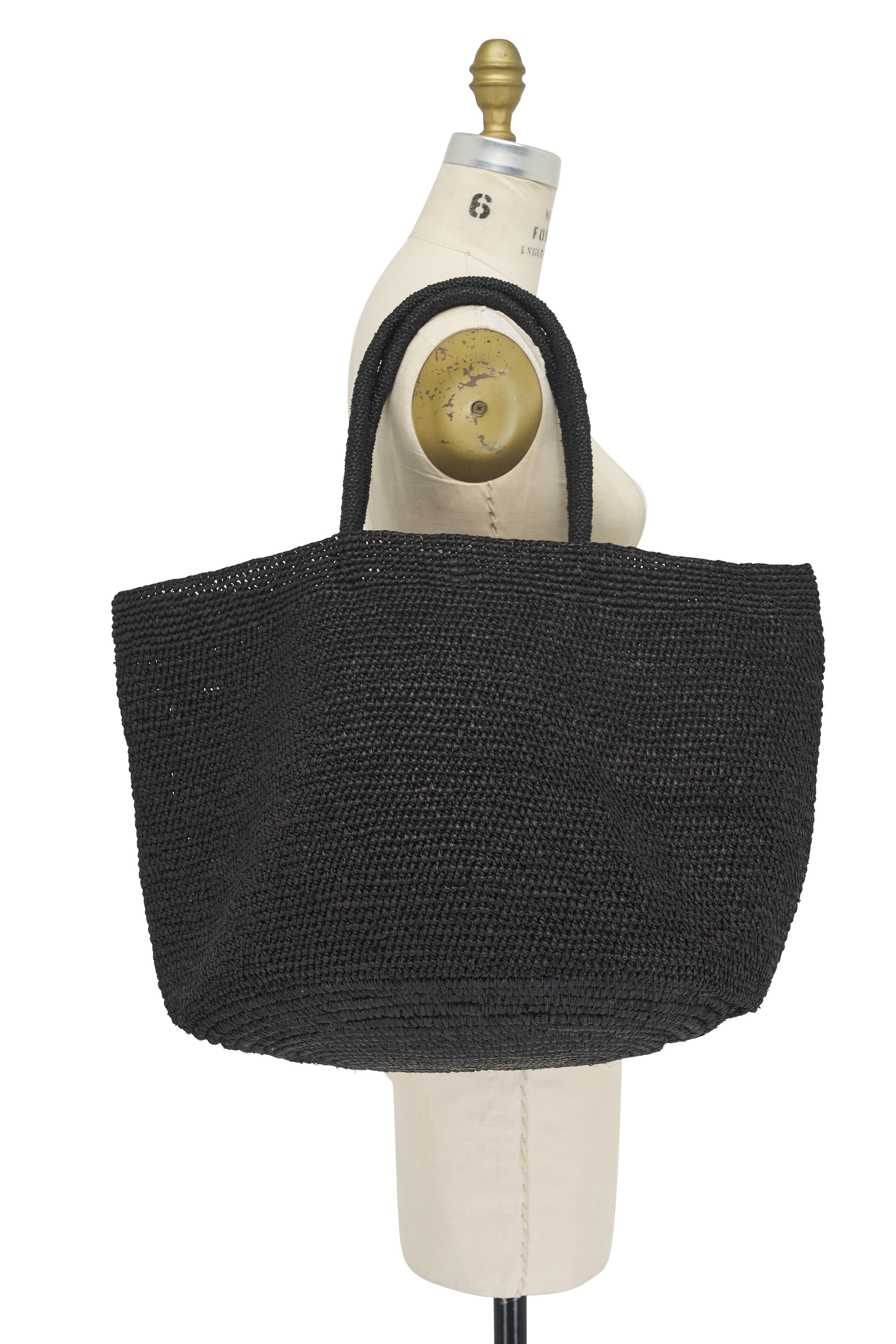 The Row - Oregon Black Raffia Tote Bag | Mitchell Stores