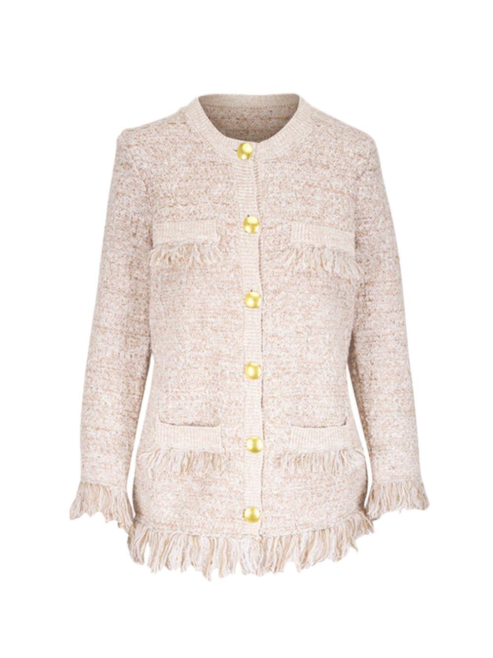 L'Agence - Kastoria Natural Multicolor Boucle Cardigan