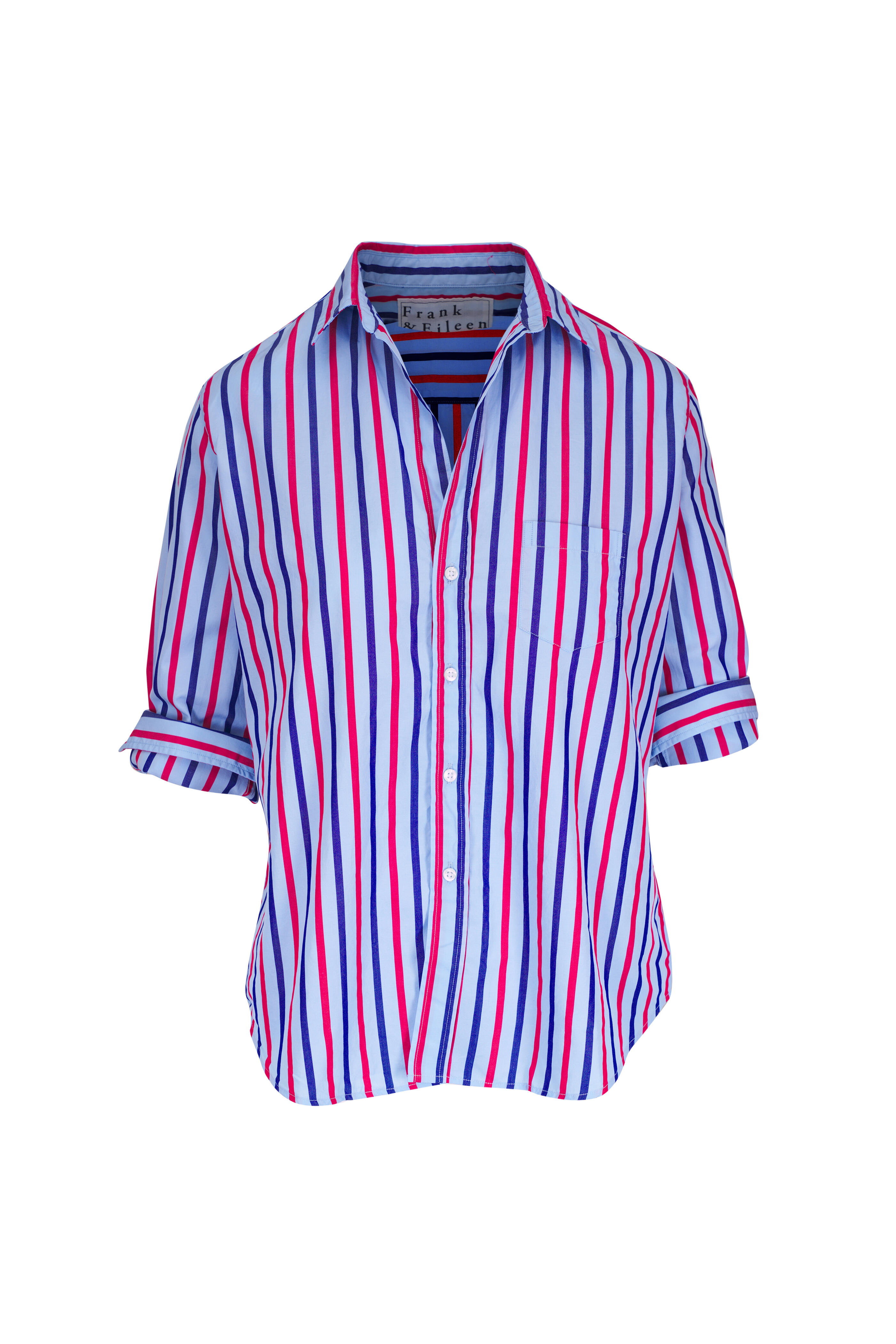 Frank & Eileen - Eileen Blue Multicolor Relaxed Button-Up Shirt
