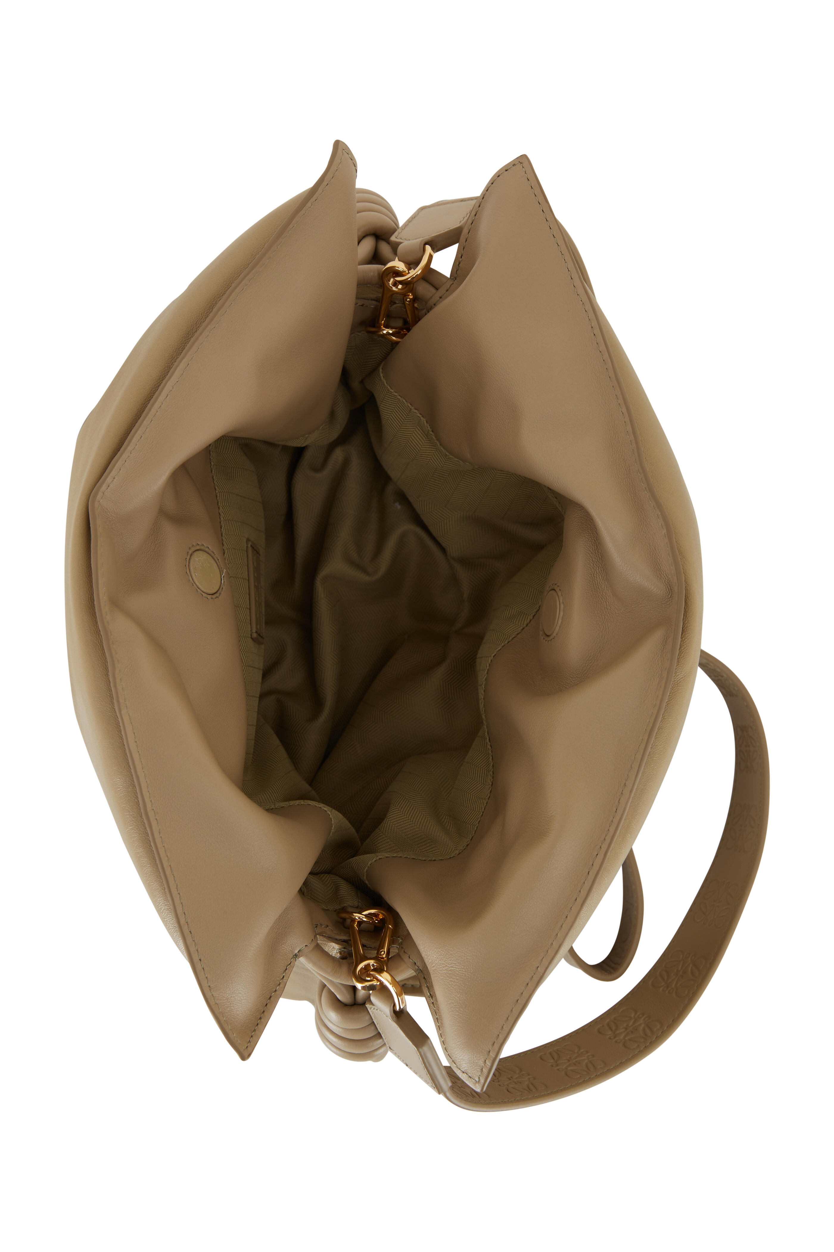 Loewe - Flamenco Clay Leather Puffer Clutch