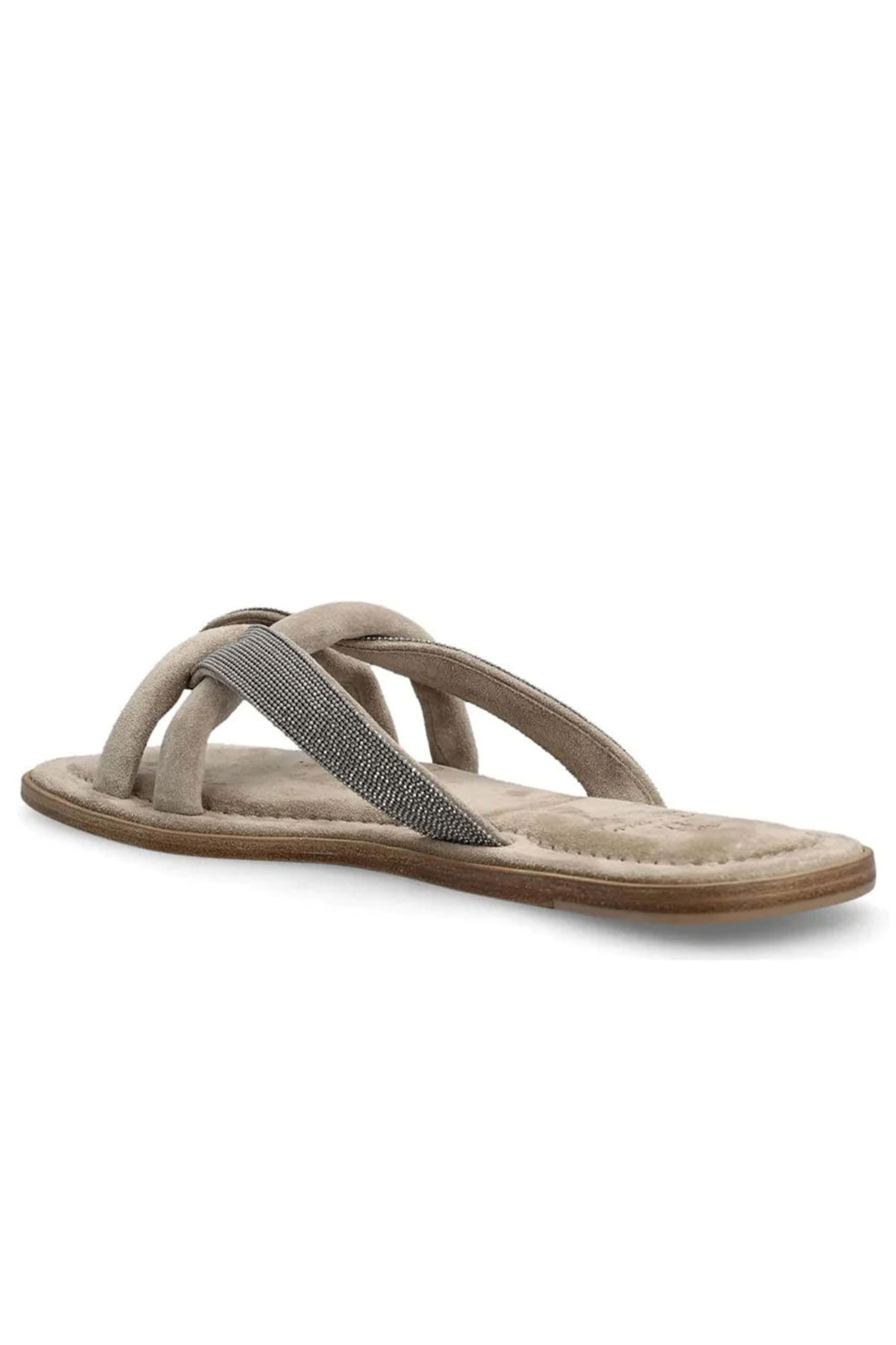 Brunello Cucinelli - Strap Embellished Sandals in Roccia