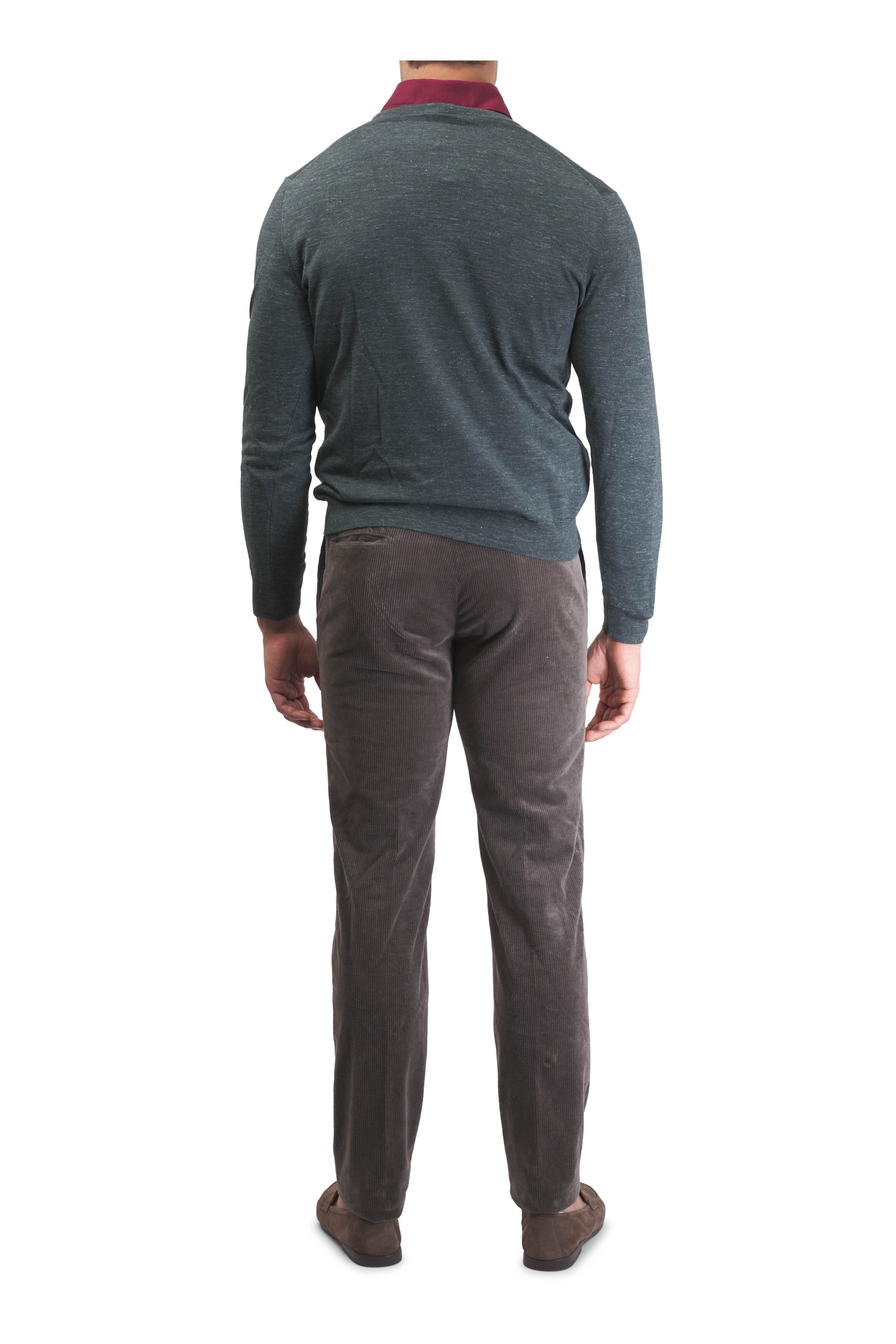 Kiton - Brown Corduroy Pant | Mitchell Stores