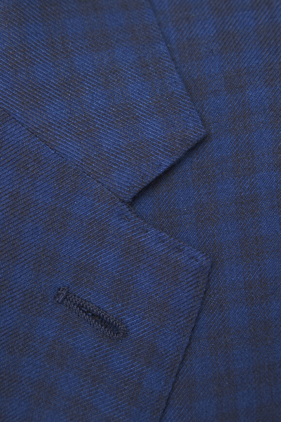 Zegna - Blue Check Cashmere & Silk Sportcoat