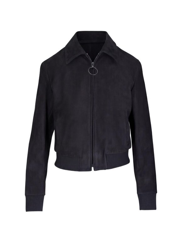 Akris Punto Black Suede Short Bomber Jacket - view 3