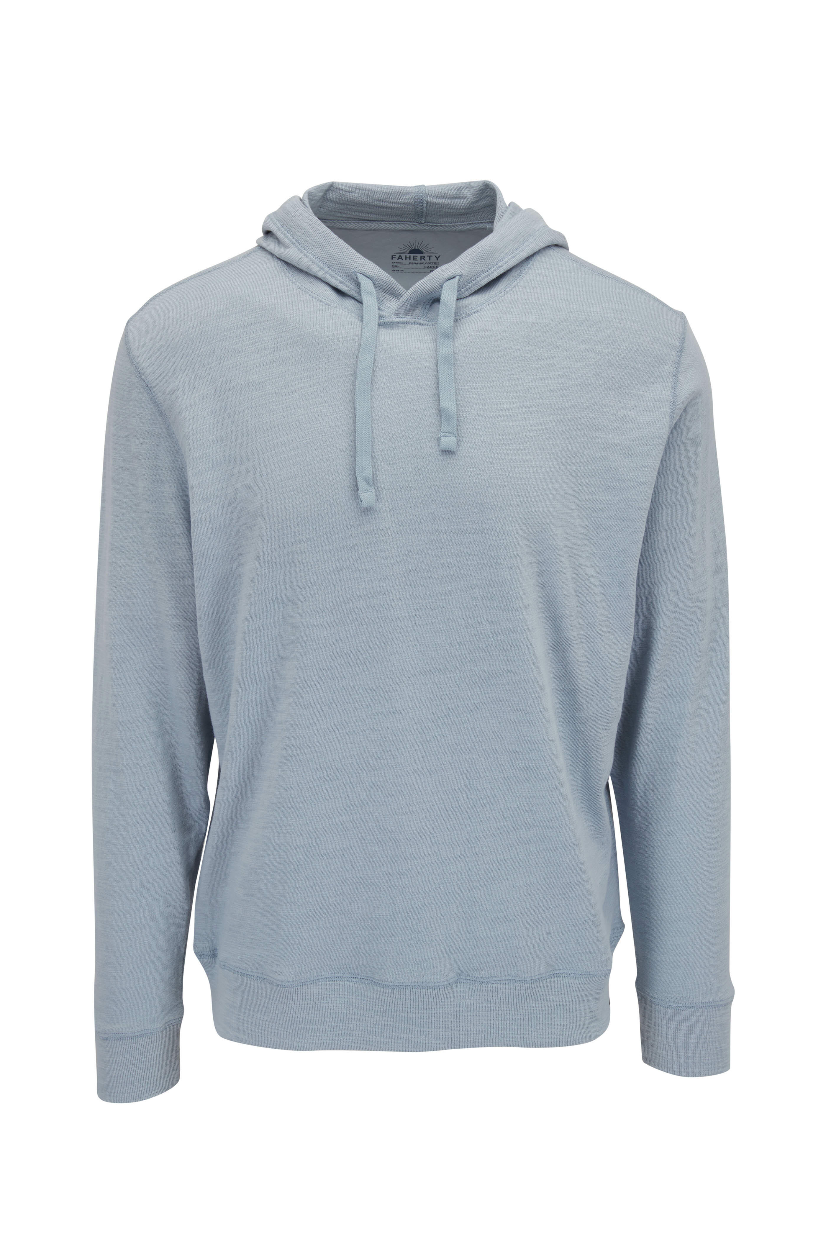 Faherty Brand - Sunwashed Blue Breeze Cotton Slub Hoodie