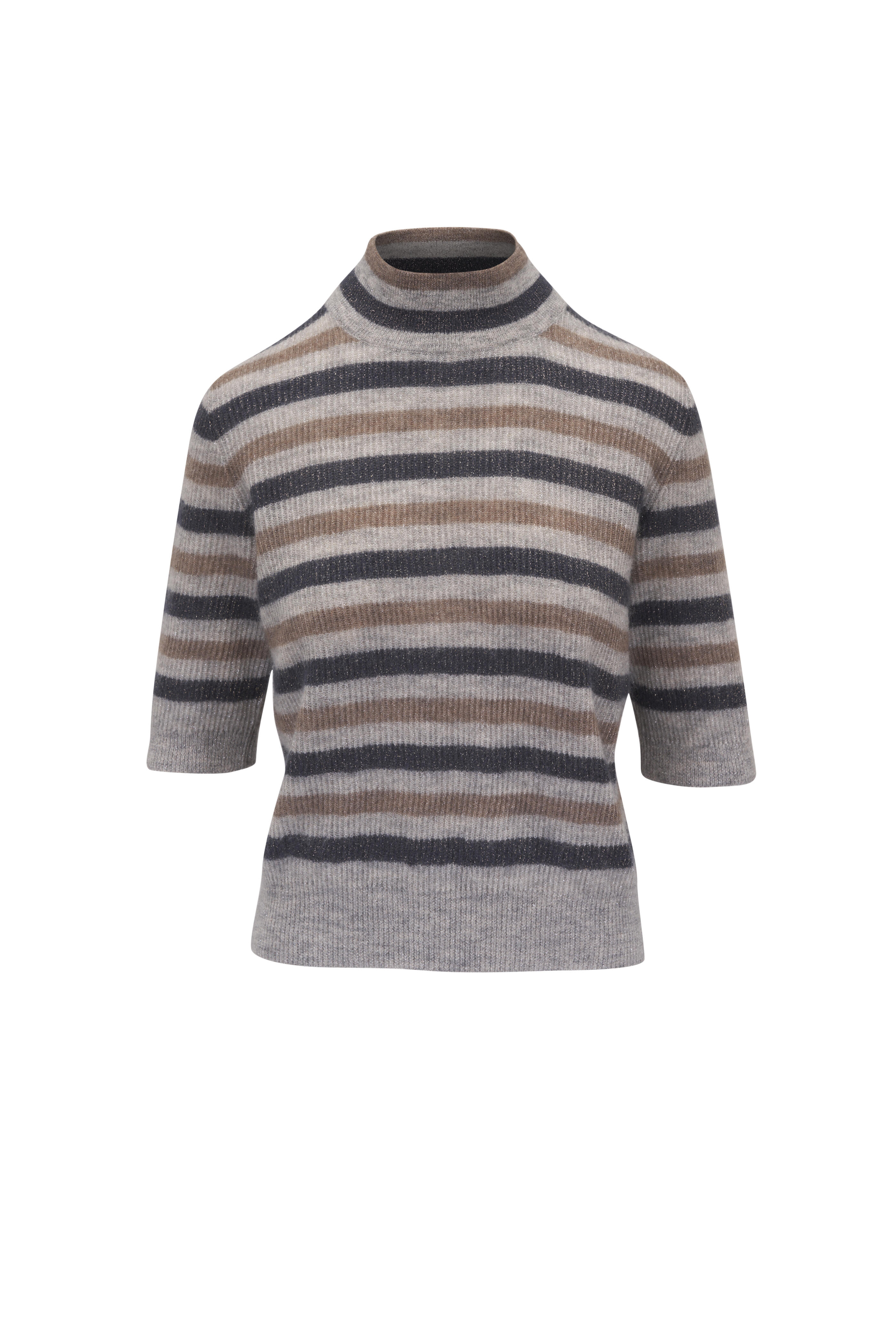 Brunello Cucinelli - Sparkling Multicolor Stripe Sweater