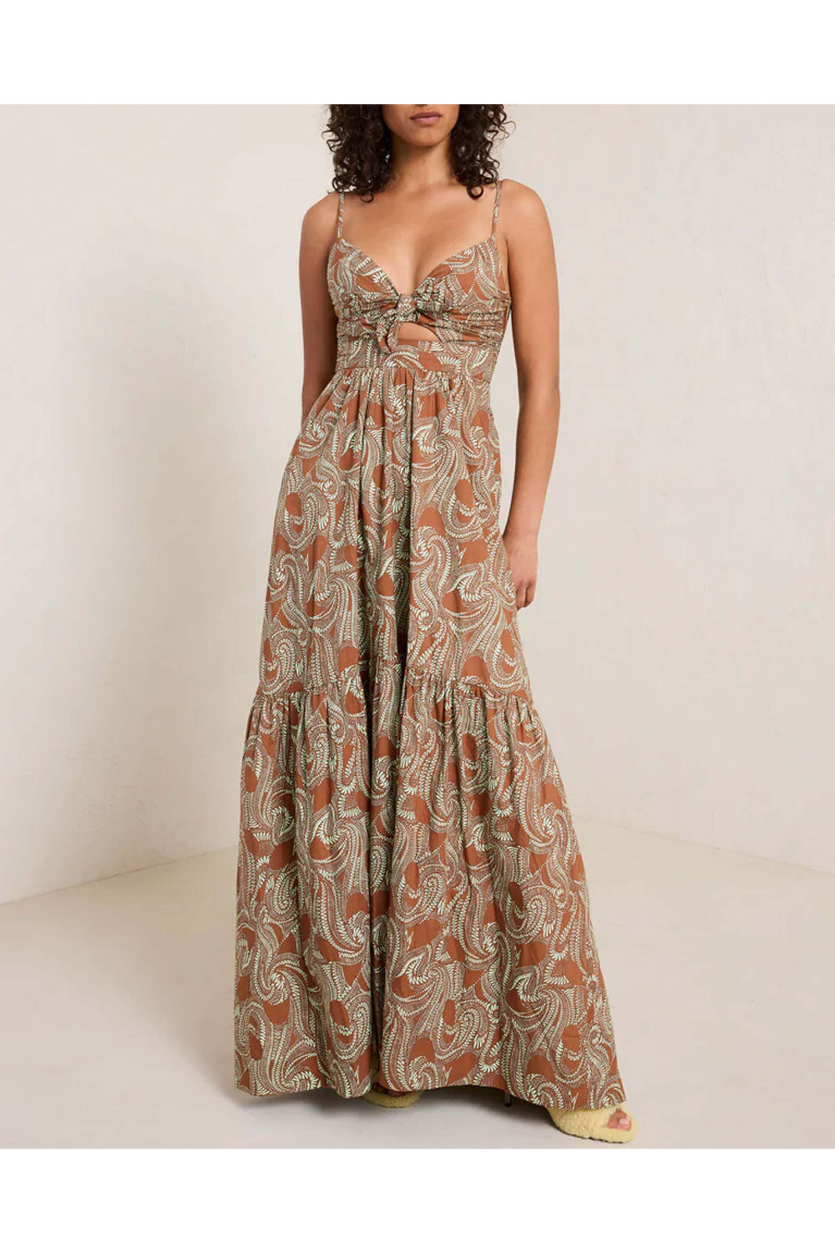 A.L.C. - Cognac and Green Laura Dress