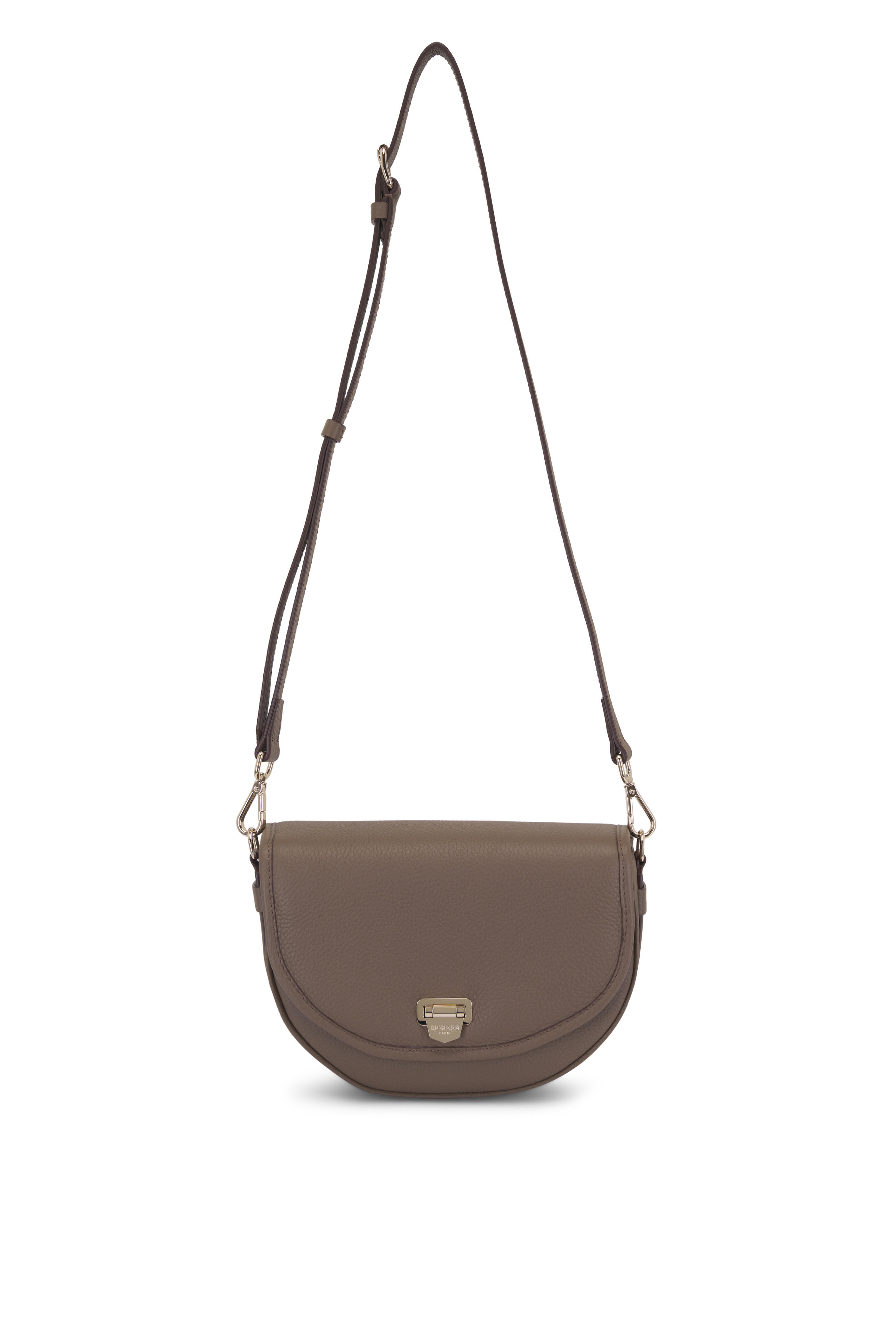 Moreau Paris - Small La Lune Taupe Leather Shoulder Bag