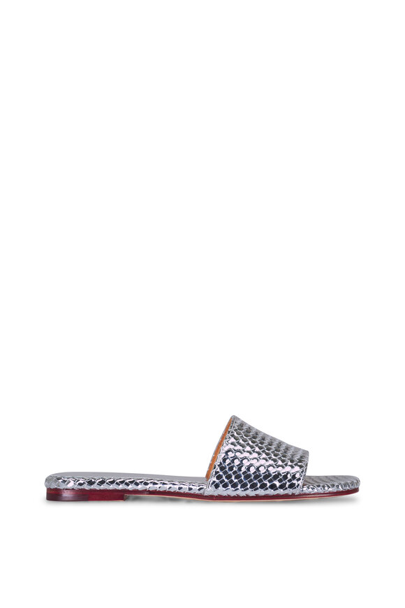Naghedi St. Barths Silver Double Weave Slide Sandal - view 3