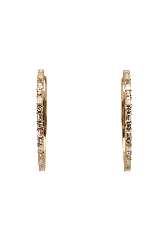 Kai Linz - Baguette Diamond Hoops