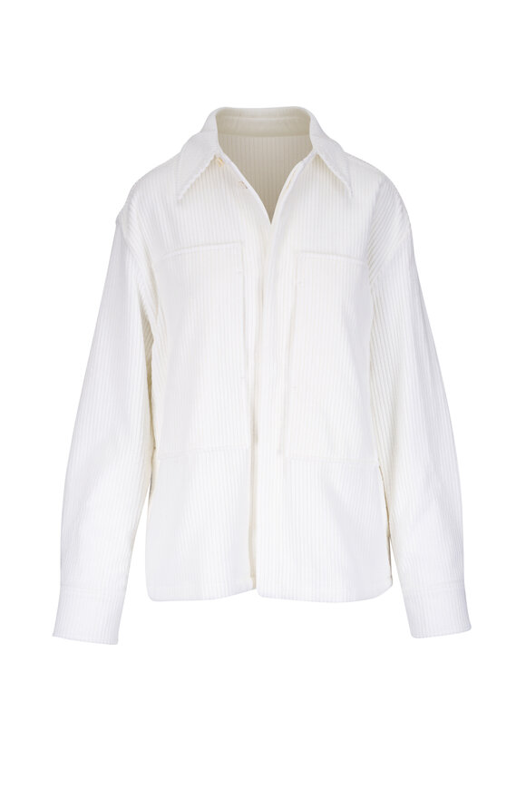 Jil Sander Regular Crop Fit Porcelain Shirt Jacket