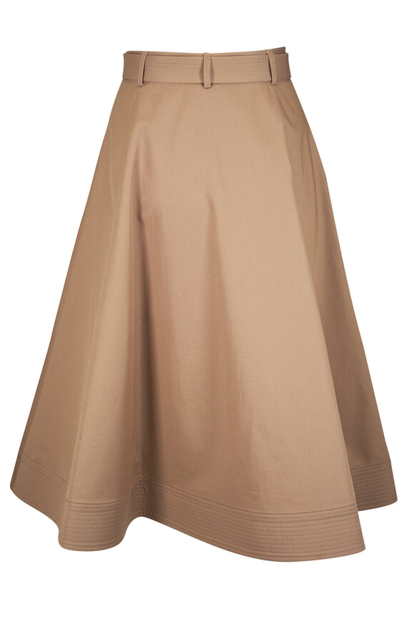 TWP Pure Intentions Khaki Chino Twill Skirt - view 3