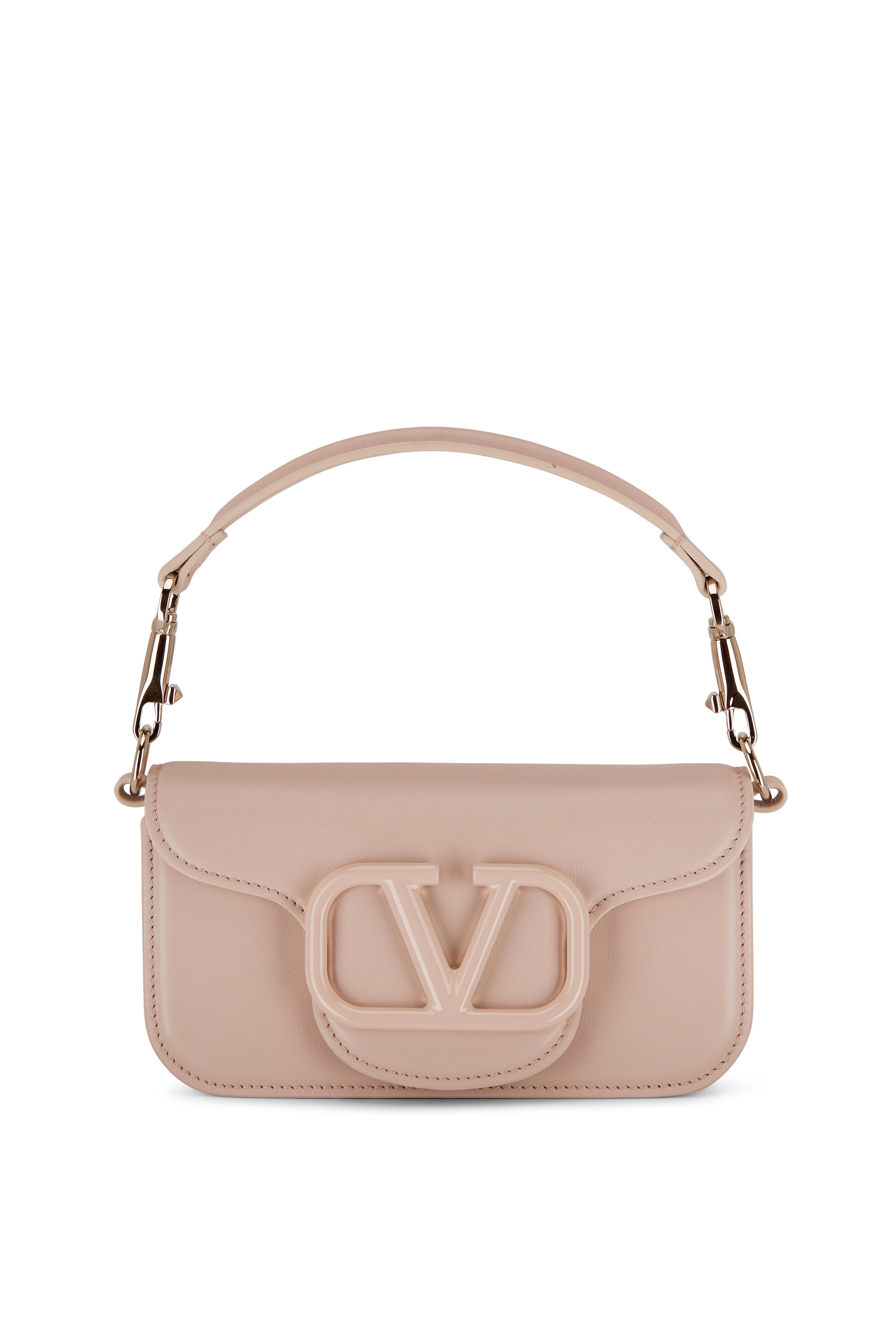 Valentino Garavani - Loco Rose Leather Shoulder Bag