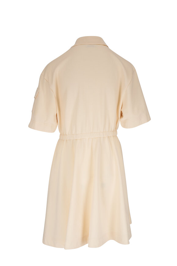 Moncler - Cream Fit-&-Flare Mini Shirtdress 