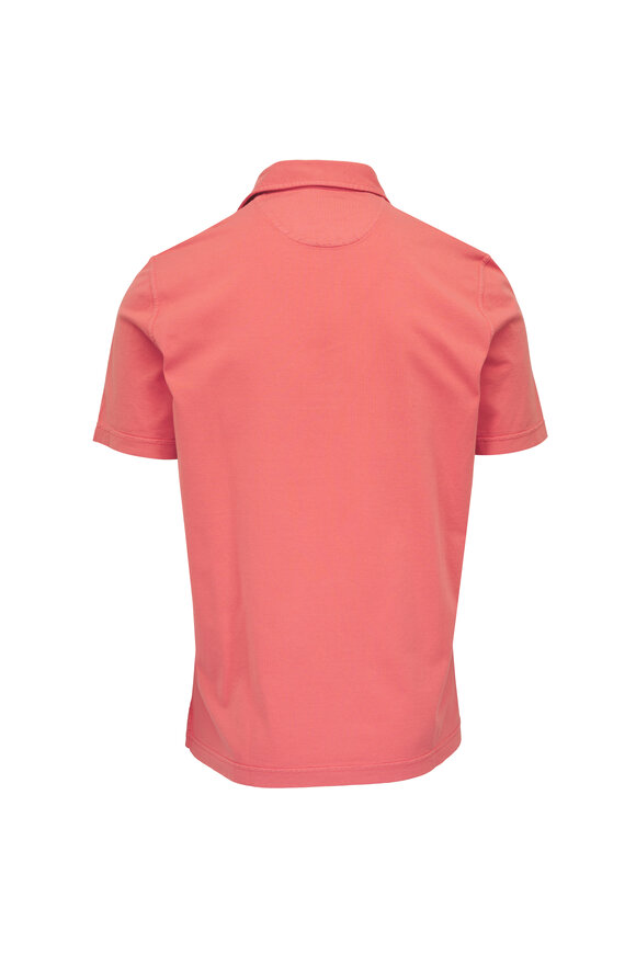 Fedeli Frosted Salmon Jersey Cotton Polo - view 3