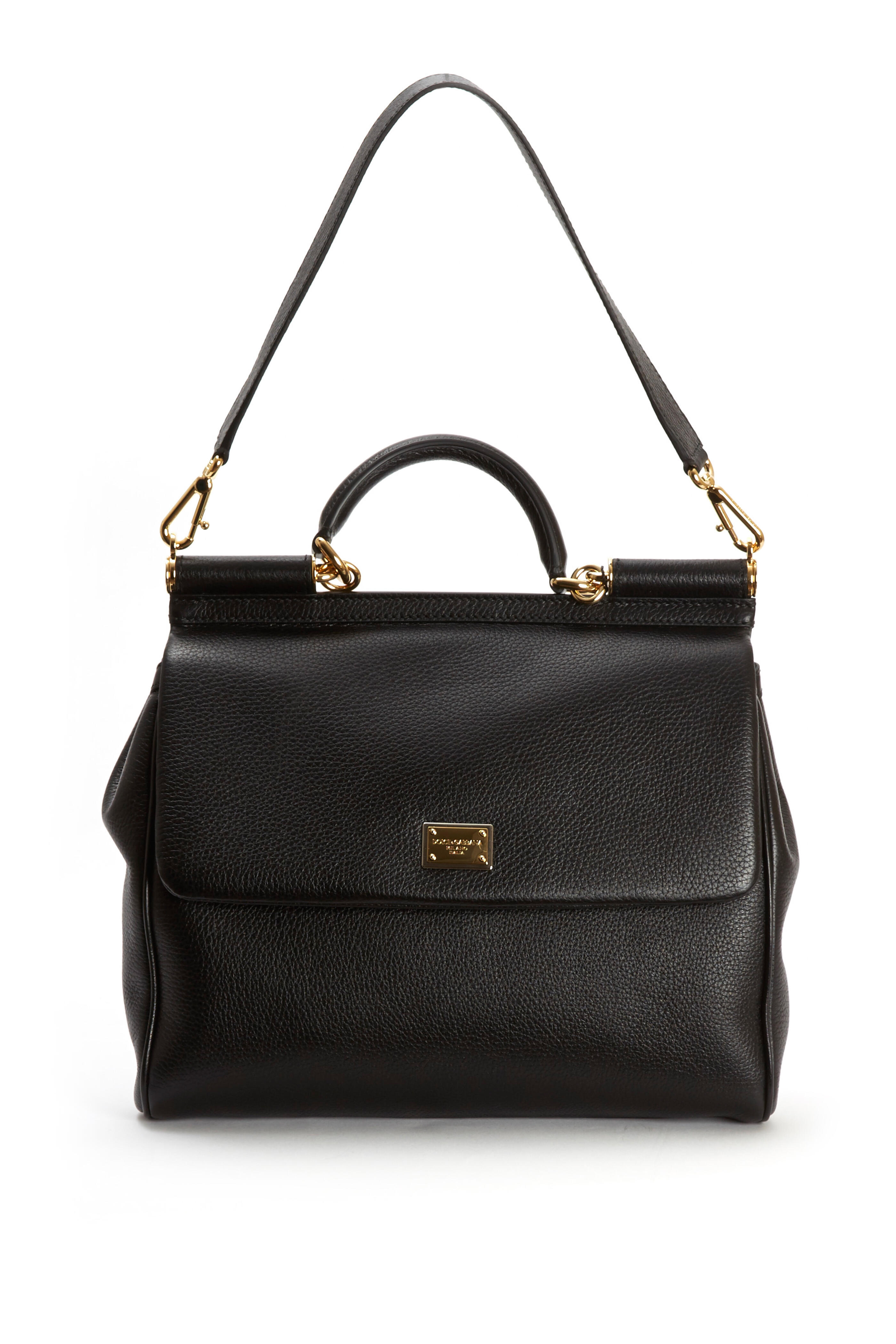 Dolce & Gabbana - Miss Sicily Black Leather Medium Satchel