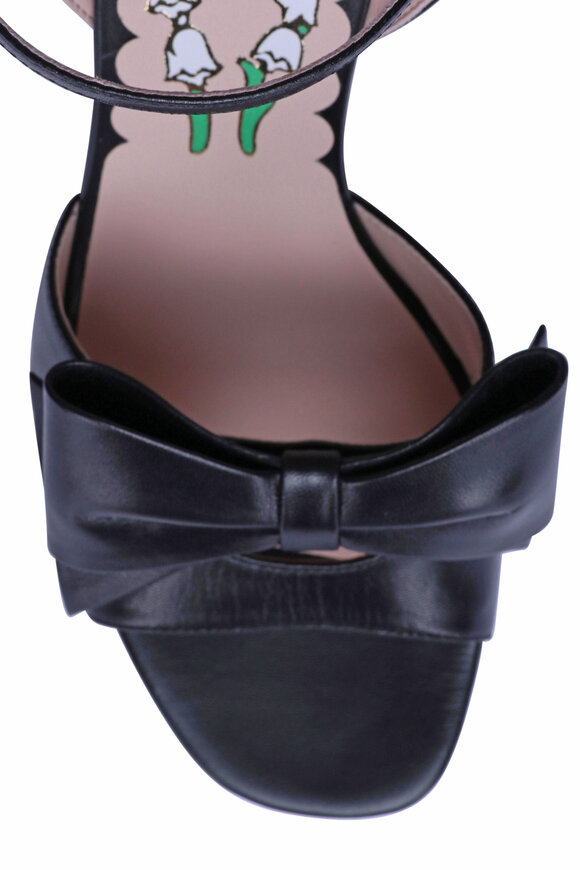 Valentino Garavani Bowbow Nero Leather Sandal - view 4