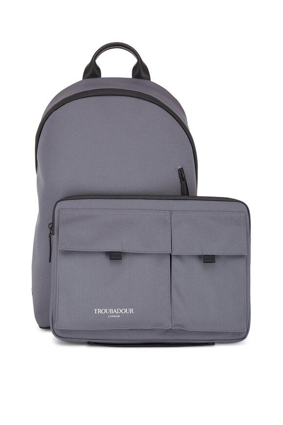 Troubadour - Off Piste Dark Gray Weaved Nylon Rucksack