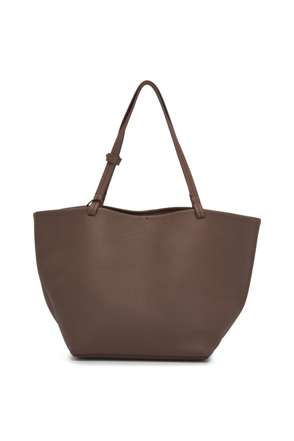 The Row - Park Tote Three Dark Olive Leather Tote