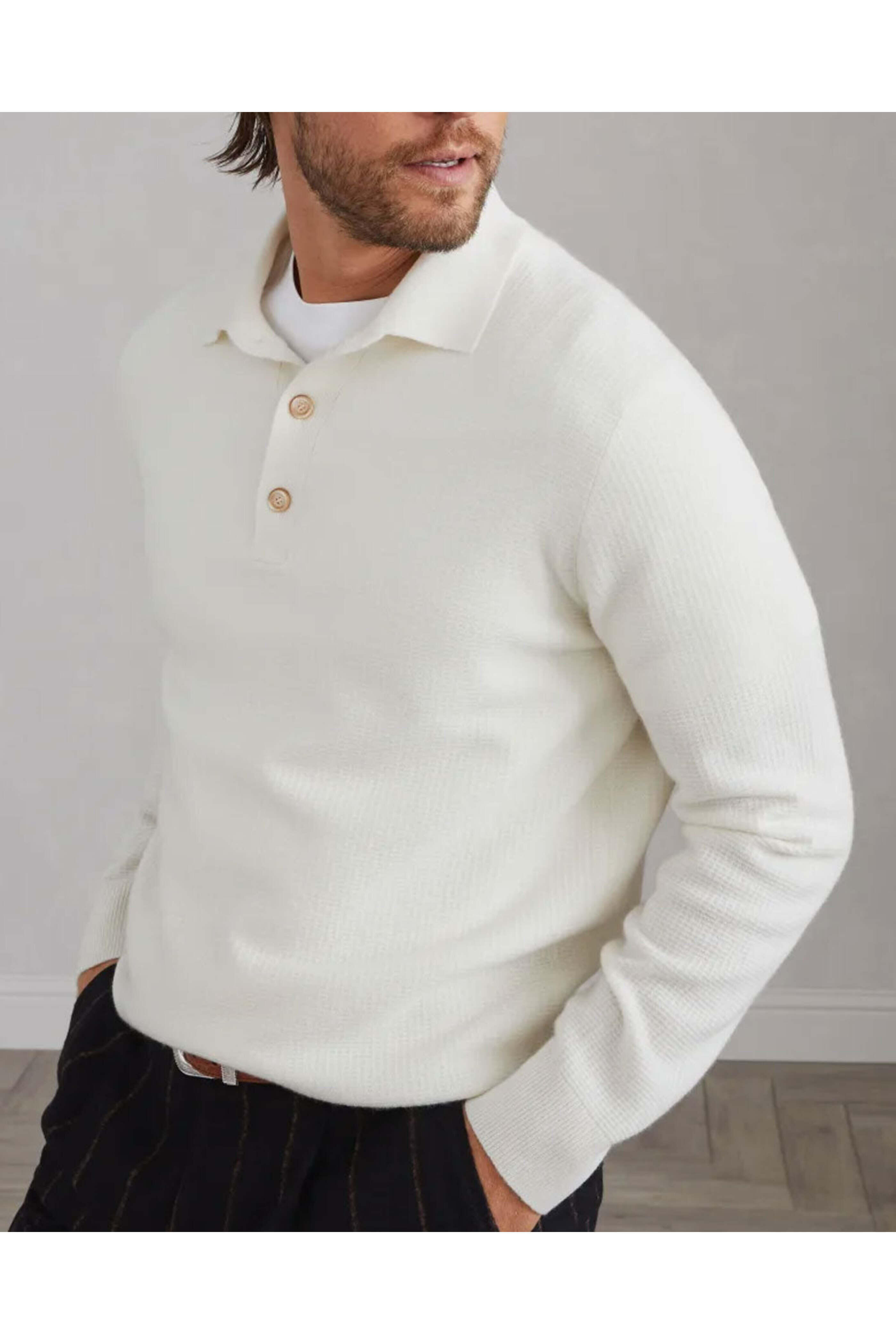Brunello Cucinelli - Panama White Cashmere Sweater