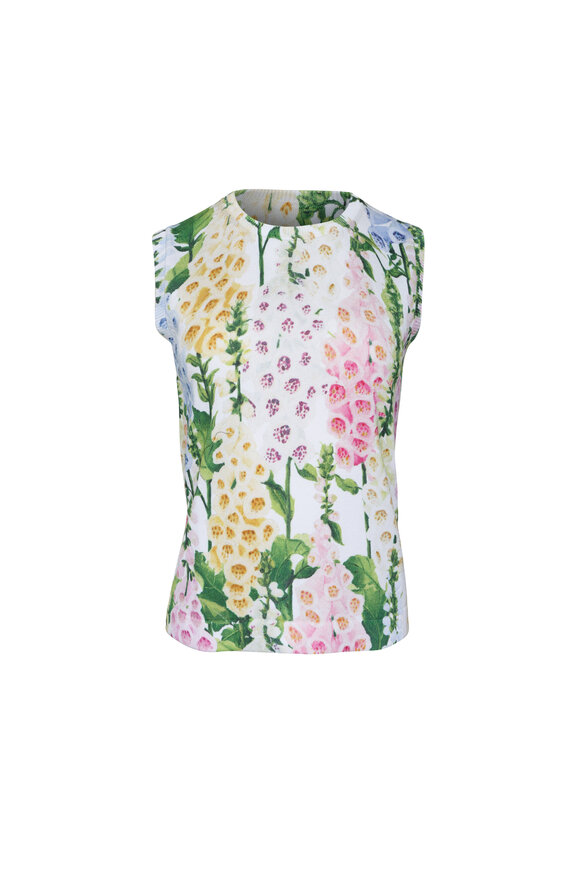 Oscar de la Renta Foxglove Floral Tank