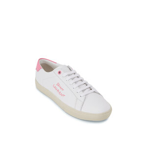 スニーカー SAINT LAURENT   Sneakers Men Leather White/Fluo Pink SAINT LAURENT - SAINT LAURENT PARIS サンローランパリ SL 80