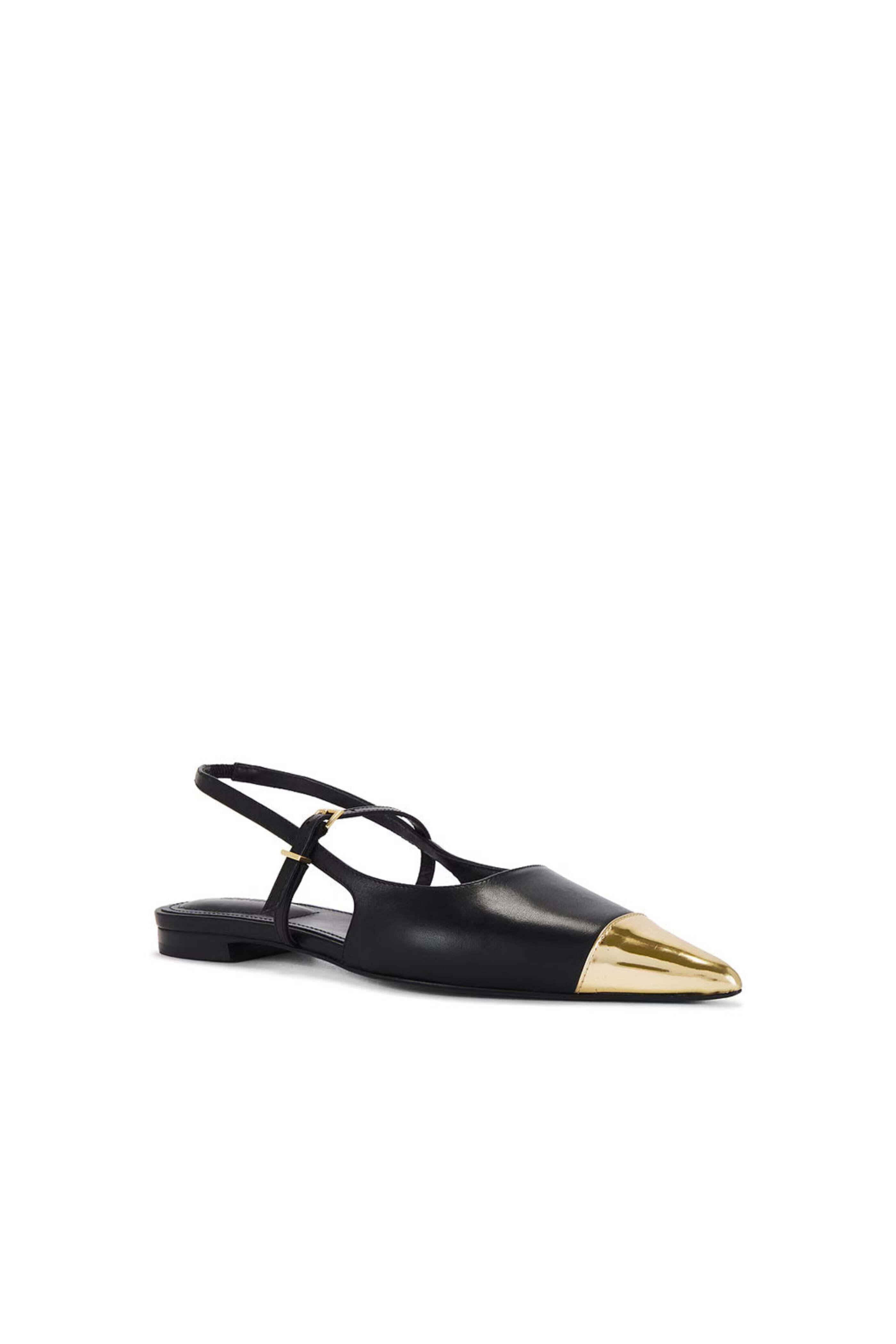 Simkhai - Ada Leather Mini Buckle Slingback Flat in Black