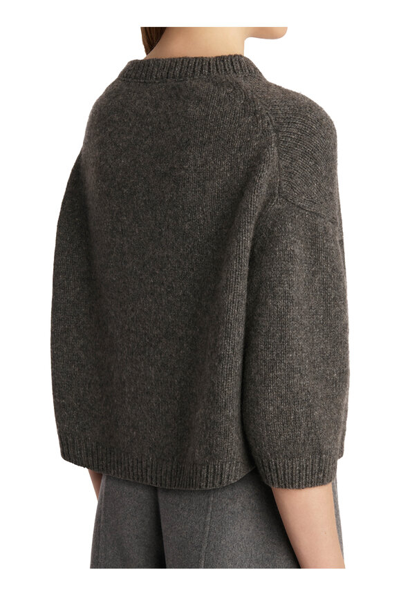 Khaite Sabina Stone Gray Cashmere Sweater - view 5